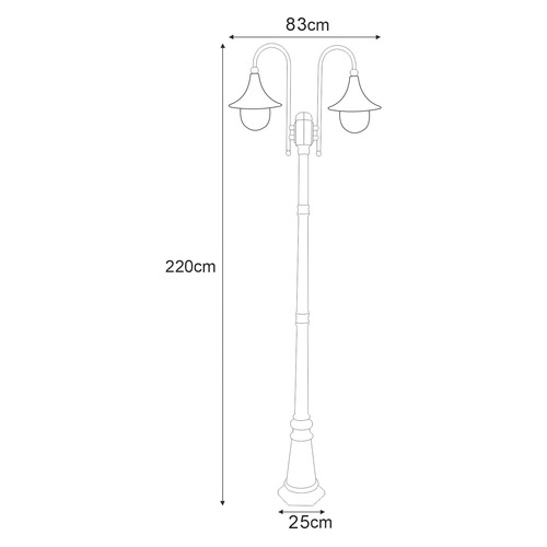 Lampa ogrodowa stojąca K-8132 CZARNY z serii BOSTON 9