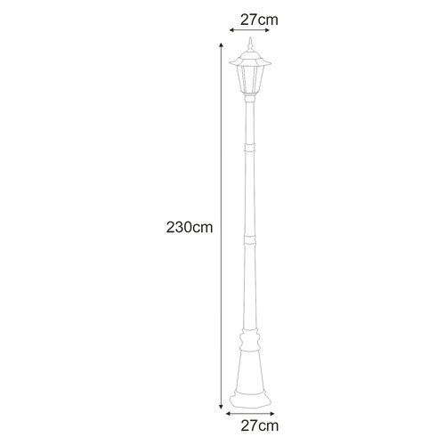 Lampa ogrodowa stojąca K-7064A/1 CZARNY z serii STANDARD 8