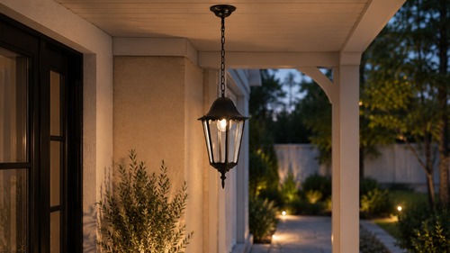 Lampa ogrodowa wisząca K-5006H CZARNY z serii LOZANA 2