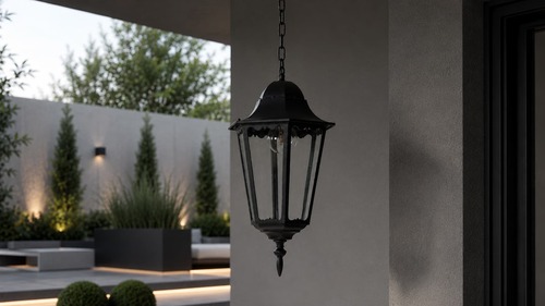 Lampa ogrodowa wisząca K-5006H CZARNY z serii LOZANA 4