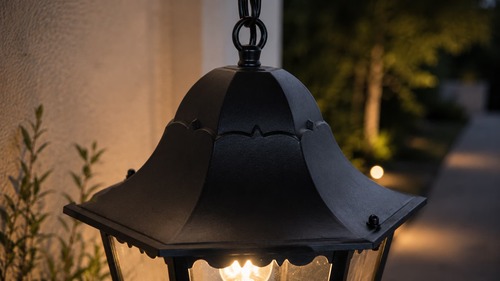 Lampa ogrodowa wisząca K-5006H CZARNY z serii LOZANA 6