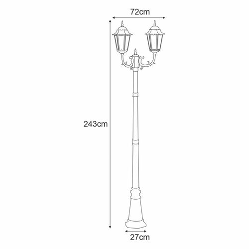 Garden standing lamp K-7006A2/2 BLACK - LOZANA 10