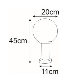 Lampa ogrodowa stojąca K-LP270-450 z serii ANA 9