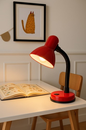 Lampka biurkowa K-MT-203 CZERWONY z serii CARIBA 2