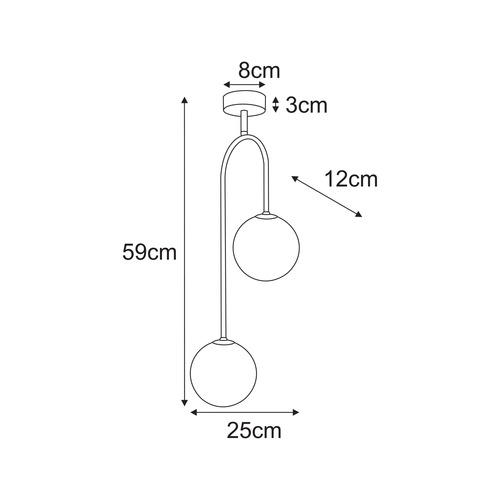 Lampa sufitowa K-5995 z serii SPARK 9