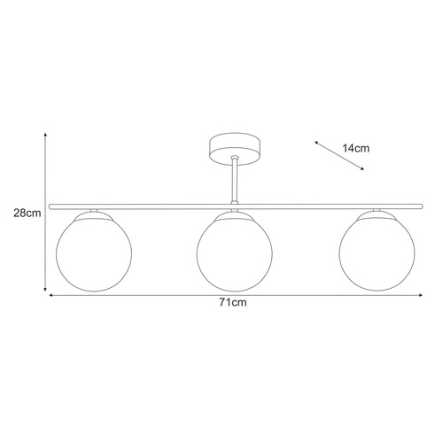 Lampa sufitowa K-6042 z serii RAYA 8