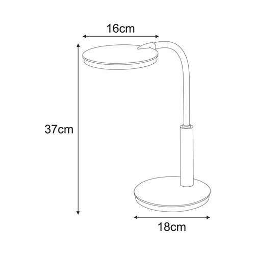 Lampka biurkowa K-BL1237 CZARNY z serii DINO 10