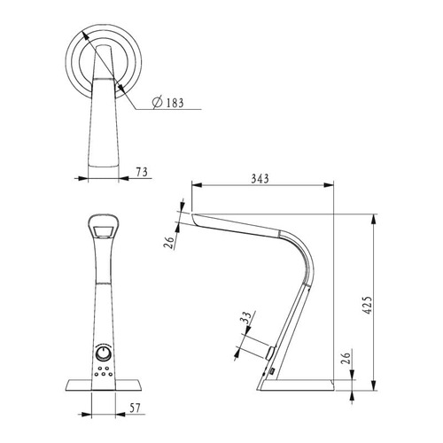 Lampka biurkowa K-BL1063 CZARNY z serii BERKANE 10