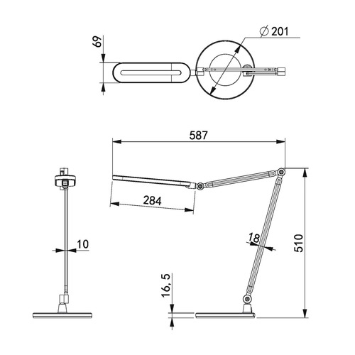 Desk lamp K-BL1221 BLACK - ALETTE 10