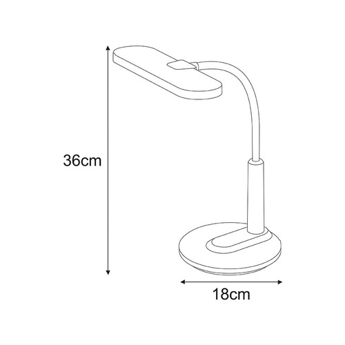 Lampka biurkowa K-BL1185 CZARNY z serii DAFI 9