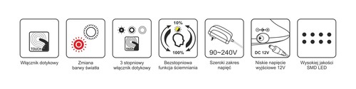 Lampka biurkowa LED K-BL1153 BIAŁY z serii GAJA 8