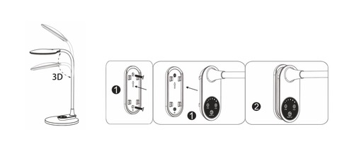 Lampka biurkowa LED K-BL1153 BIAŁY z serii GAJA 9