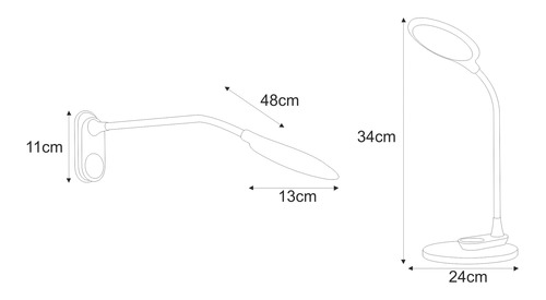 Lampka biurkowa LED K-BL1153 BIAŁY z serii GAJA 10