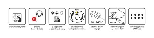 Lampka biurkowa LED K-BL1321 GRAFIT z serii ARES 7
