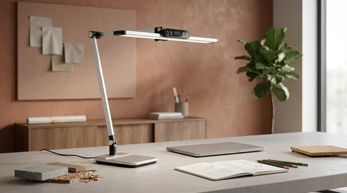 Lampka biurkowa LED K-BL1321 SREBRNY z serii ARES 2
