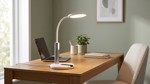 Lampka biurkowa LED K-BL1513A BIAŁY z serii ERIS 3