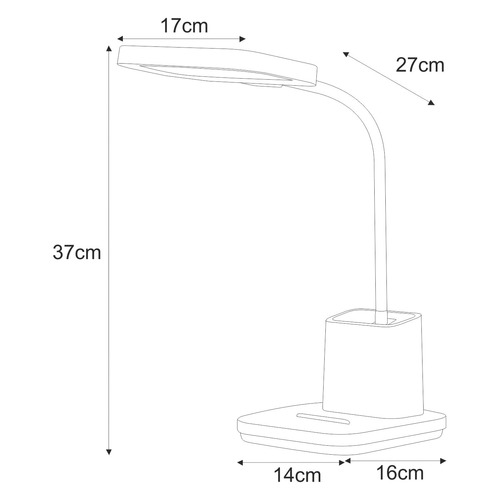 Lampka biurkowa LED K-BL1301 BIAŁY z serii TOLA 10