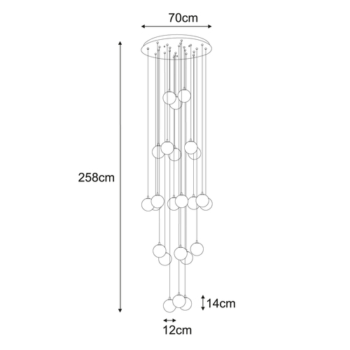 Lampa wisząca KP-32 z serii ASPEN 9