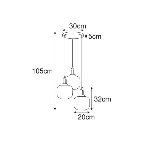 Lampa wisząca K-6062 z serii LIRA 8