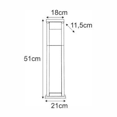 Lampa ogrodowa stojąca K-8251 z serii BERGAMO GREY 2