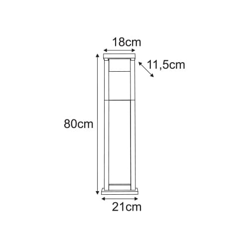 Lampa ogrodowa stojąca K-8252 z serii BERGAMO GREY 2