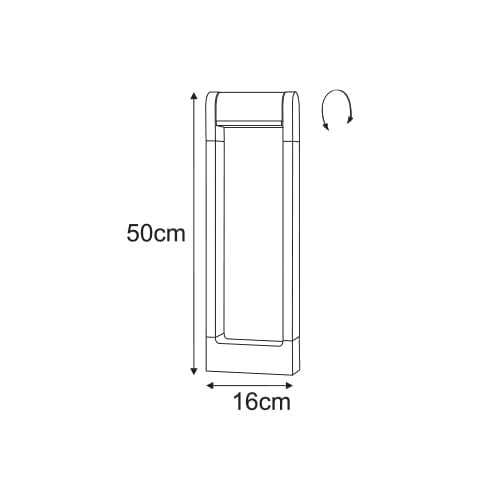 Lampa ogrodowa stojąca K-8257 z serii NOVARA GREY 2