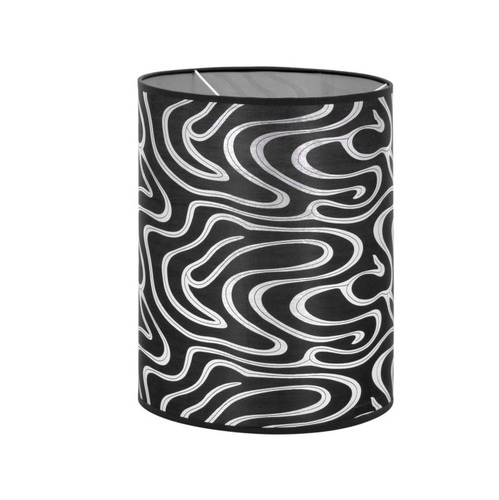 Abażur wzorzysty czarny, biały gwint E27 1