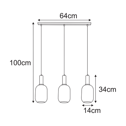 Lampa wisząca K-5886 z serii HIRO 1